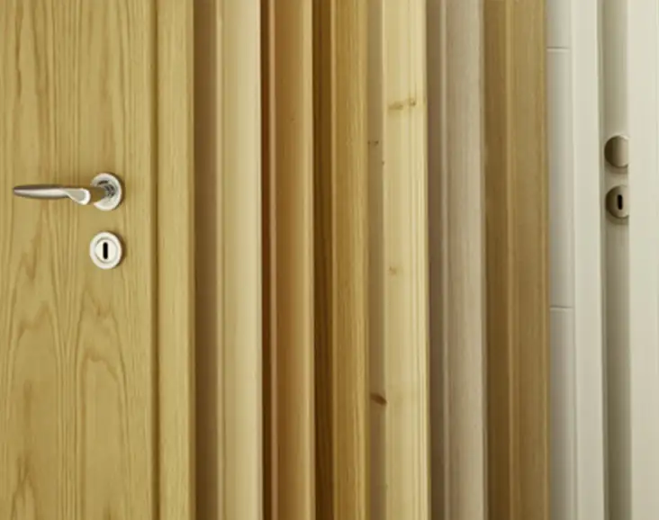Holzinnentür mit sichtbarer Maserung von Almtor, die Wärme und Natur in Ihre Innenräume bringt